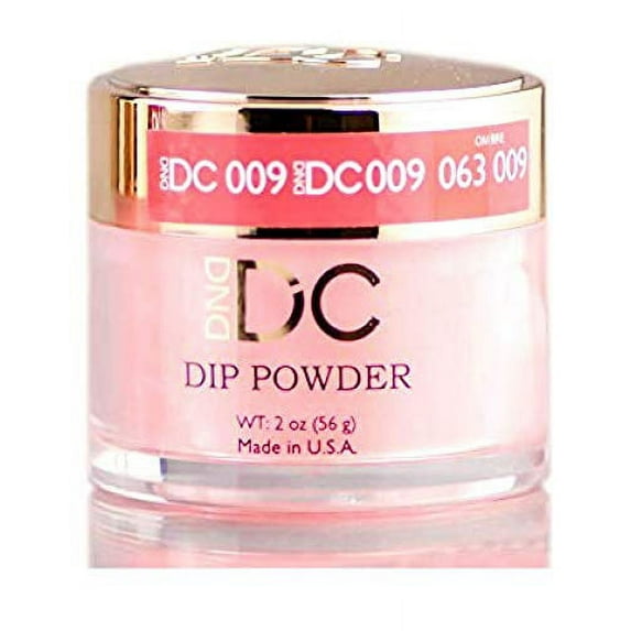 DND DC Reds & Orange DIP POWDER for Nails 1.6oz, 45g, Daisy Dipping (with bonus side Glitter) Made in USA (CARNATION PINK (009))