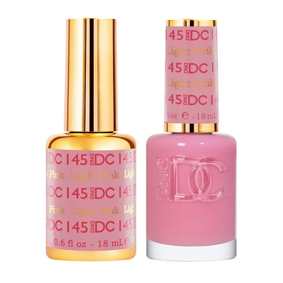 DND DC Soak Off Gel Polish + Matching Nail Polish Duo 145 Light Pink