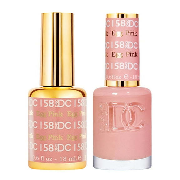 DND DC Soak Off Gel Polish + Matching Nail Polish Duo 158 Egg Pink
