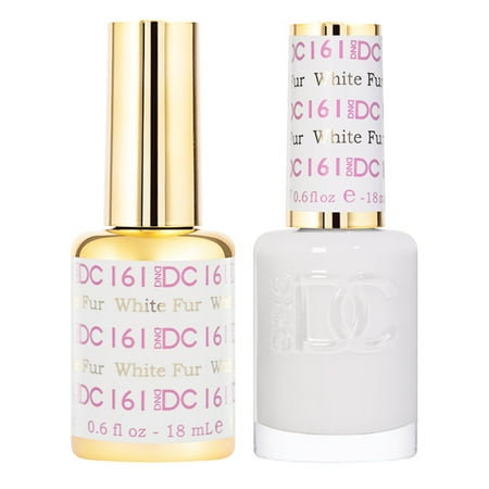 DND DC Soak Off Gel Polish + Matching Nail Polish Duo 161 White Fur
