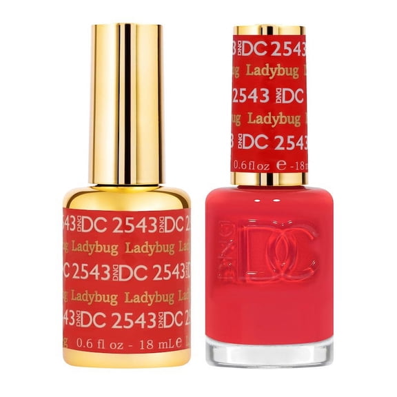 DND DC Soak Off Gel Polish + Matching Nail Polish Duo 2543 Ladybug