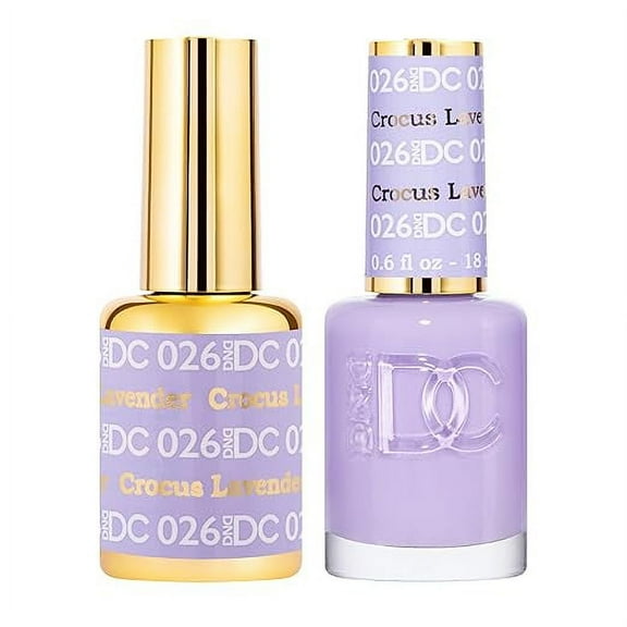 DND DC Soak Off Gel Polish + Matching Nail Polish Duo 26 Crocus Lavender