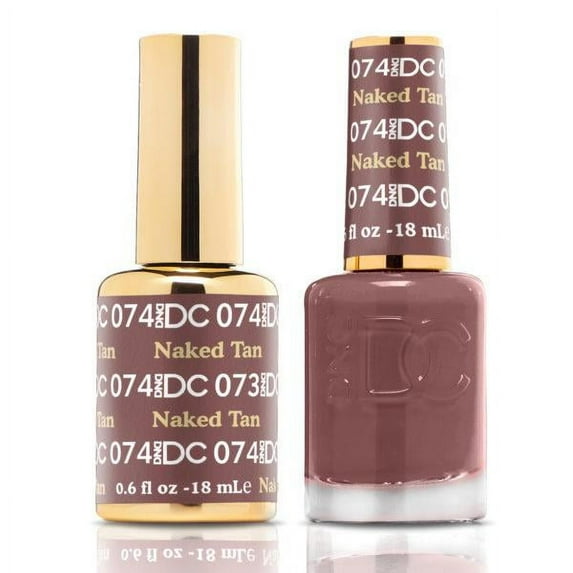 DND DC Soak Off Gel Polish + Matching Nail Polish Duo #74 Naked Tan