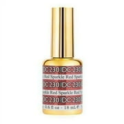 DND - DC UV/LED Soak Off Mermaid Glitters Gel Color - 230 Sparkle Red
