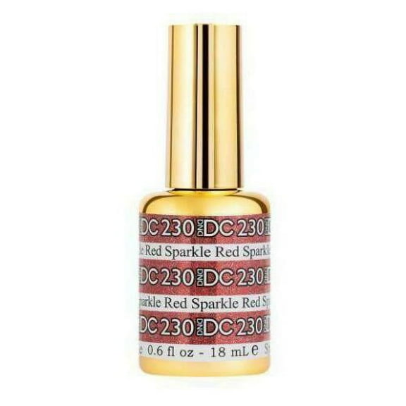 DND - DC UV/LED Soak Off Mermaid Glitters Gel Color - 230 Sparkle Red