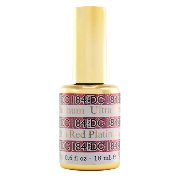 DND DC Ultra Red Platinum Gel Polish #184, DND DC Gel Polish for Nails