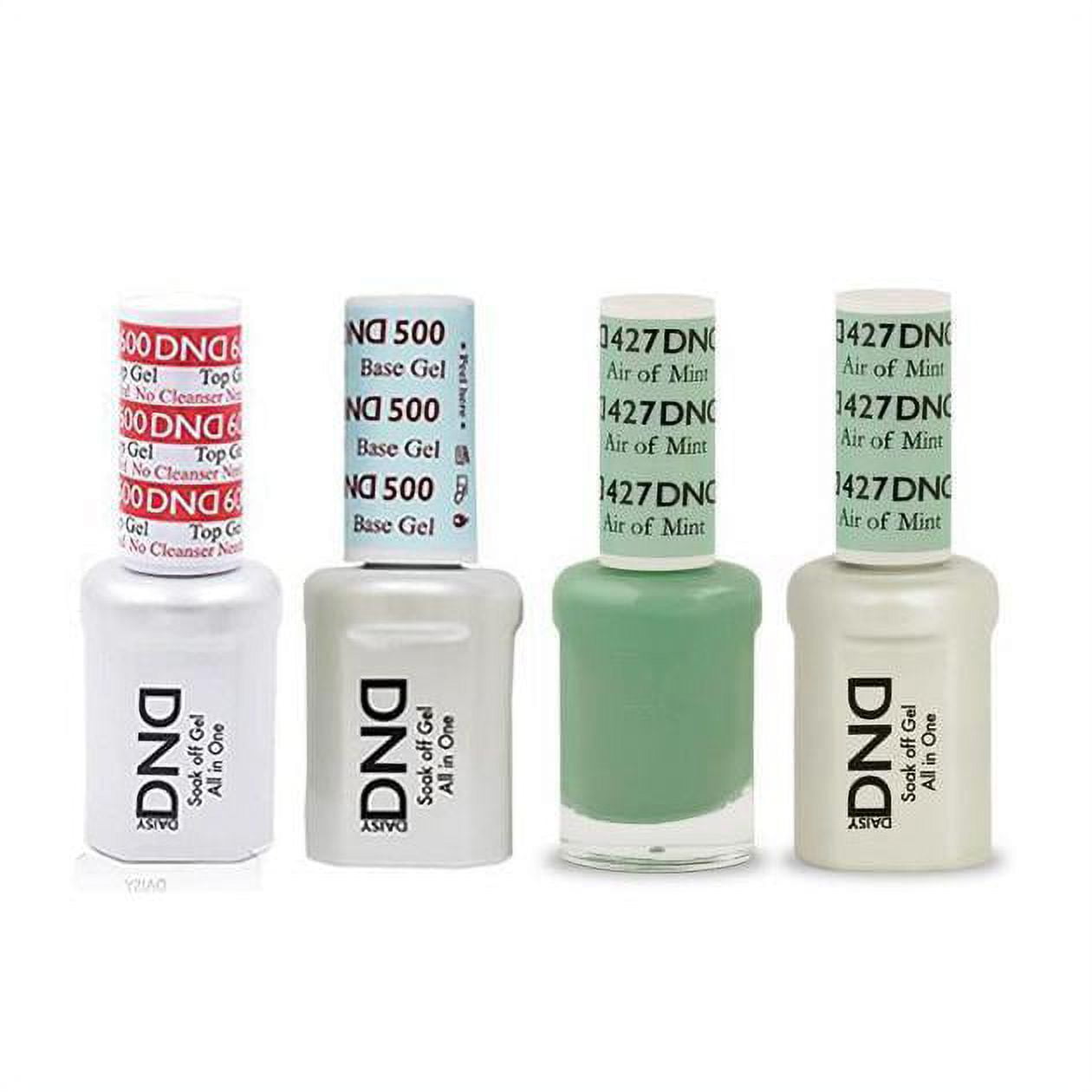DND Daisy Nail Design Gel Polish 4ct Combo - Base, No Cleanse Top, Gel, & Lacquer - Air of Mint 427