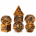 thumbnail image 1 of DND Dice Set Polyhedral Metal Dragon RPG Dice 7 Pcs, 1 of 7