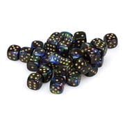 DND Dice Set-Chessex D&D Dice-12mm Lustrous Shadow and Gold Plastic Polyhedral Dice Set-Dungeons and Dragons Dice Includes 36 Dice   D6 CHX27899