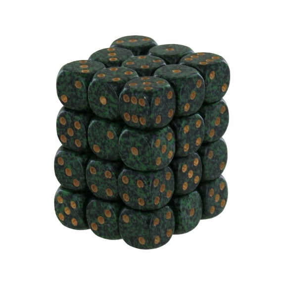 DND Dice Set-Chessex D&D Dice-12mm Speckled Golden Recon Plastic Polyhedral Dice Set-Dungeons and Dragons Dice Includes 36 Dice D6