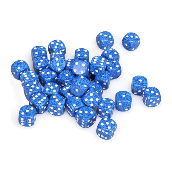 DND Dice Set-Chessex D&D Dice-12mm Speckled Water Blue Plastic Polyhedral Dice Set-Dungeons and Dragons Dice Includes 36 Dice D6, (CHX25906)