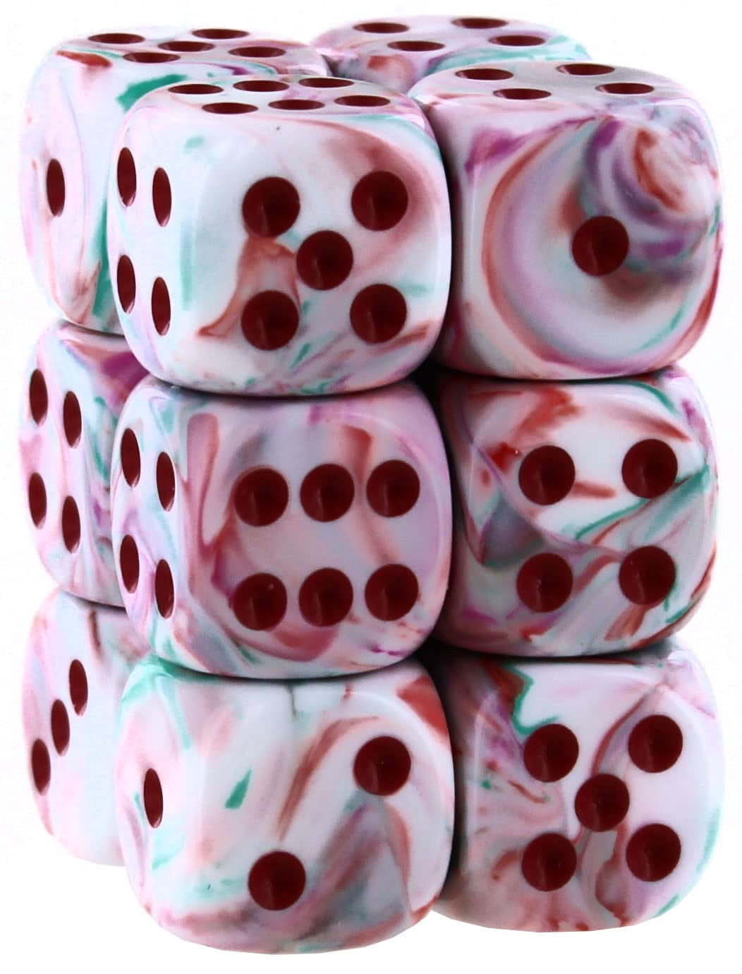 Chessex Würfel-Set Pop Art – 36 Bunte 12mm D6 Würfel Mit Punkten
