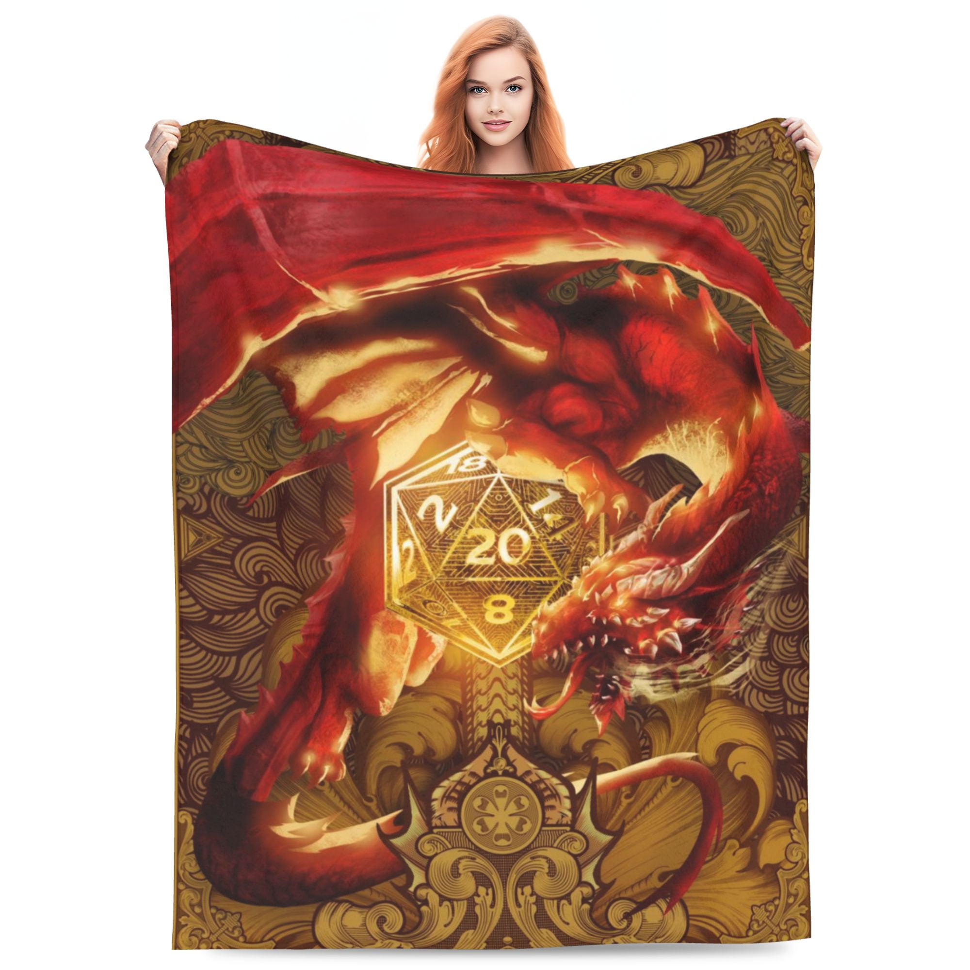 DND Dungeons And Dragons Bed Blanket Super Soft Fleece Throw Blanket