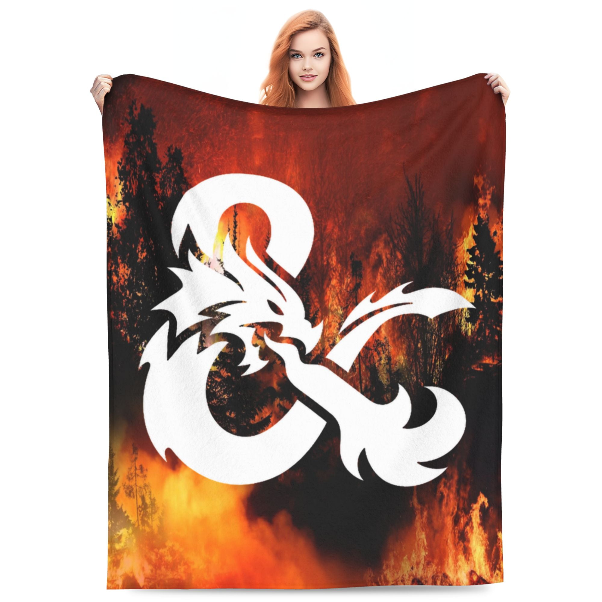 DND Dungeons And Dragons Bed Blanket Super Soft Fleece Throw Blanket