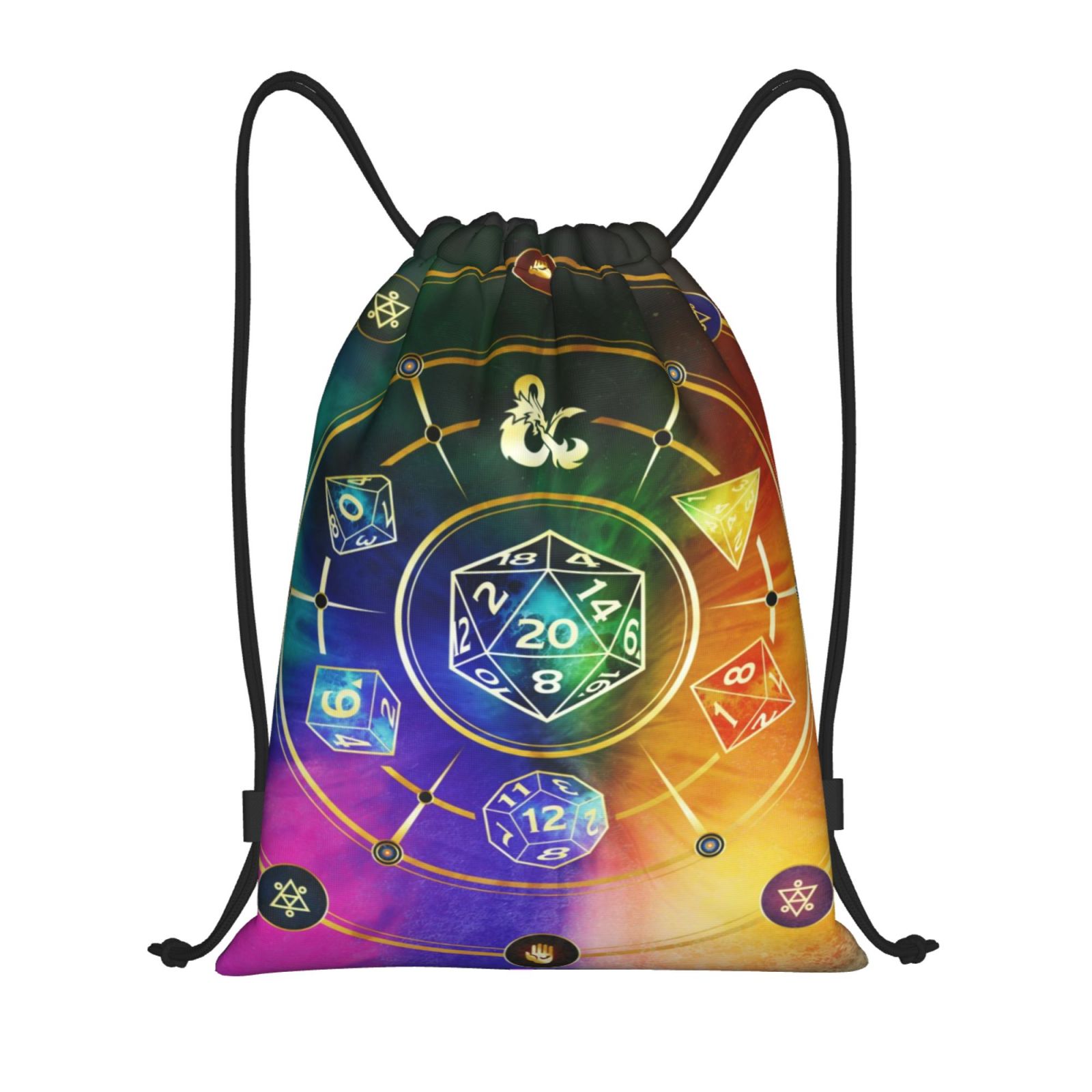 Kordelzug-Rucksack Boho Magic Tarot – Sporttasche Für Yoga, Reisen, Schwimmen, 16 X 14 Zoll