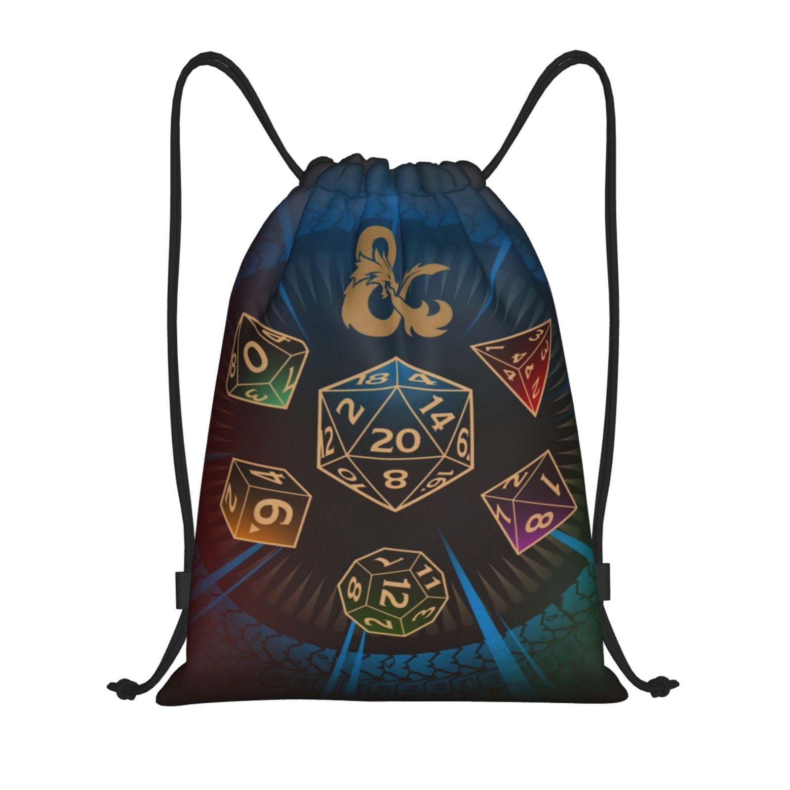 Dnd Dungeons And Dragons Drawstring Bag Gym Bag Sports Backpack Sack 