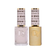 DND Gel & Nail Polish DUO - Diva Colors- #058 - Grey Meets Purple - 0.5oz each