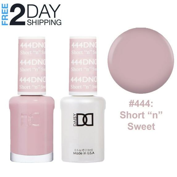 DND Gel Nail Polish & Nail Lacquer Set Soak Off Duo Set - #444 Short "N" Sweet, 0.5 oz