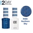 thumbnail image 1 of DND Gel Nail Polish & Nail Lacquer Set Soak Off Duo Set - #468 Northern Sky, 0.5 oz, 1 of 3