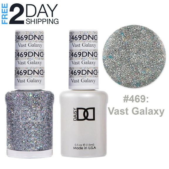 DND Gel Nail Polish & Nail Lacquer Set Soak Off Duo Set - #469 Vast Galaxy, 0.5 oz