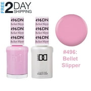 DND Gel Nail Polish & Nail Lacquer Set Soak Off Duo Set - #496 Bellet Slipper, 0.5 oz