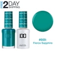 thumbnail image 1 of DND Gel Nail Polish & Nail Lacquer Set Soak Off Duo Set - #669 Fierce Sapphire, 0.5 oz, 1 of 3