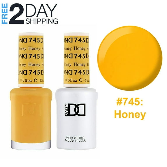 DND Gel Nail Polish & Nail Lacquer Set Soak Off Duo Set - #745 Honey
