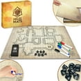 DND Map Starter Kit for Dungeons & Dragons Game 23\u201d x 27" Double Sided, Wet/Dry Erase