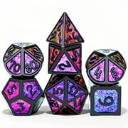 DND Metal Dice 7-Piece Set for Dungeons and Dragons DND 5e RPG Gift, Board Game Tabletop Role Playing Dice Game, Birthday Gift, Christmas, Thanksgiving, Halloween