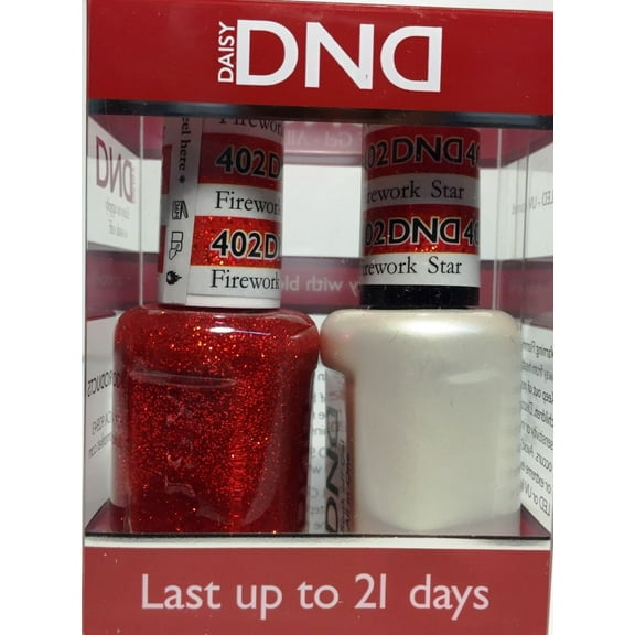 DND Nail Polish Gel & Matching Lacquer Set (402 - Firework Star)