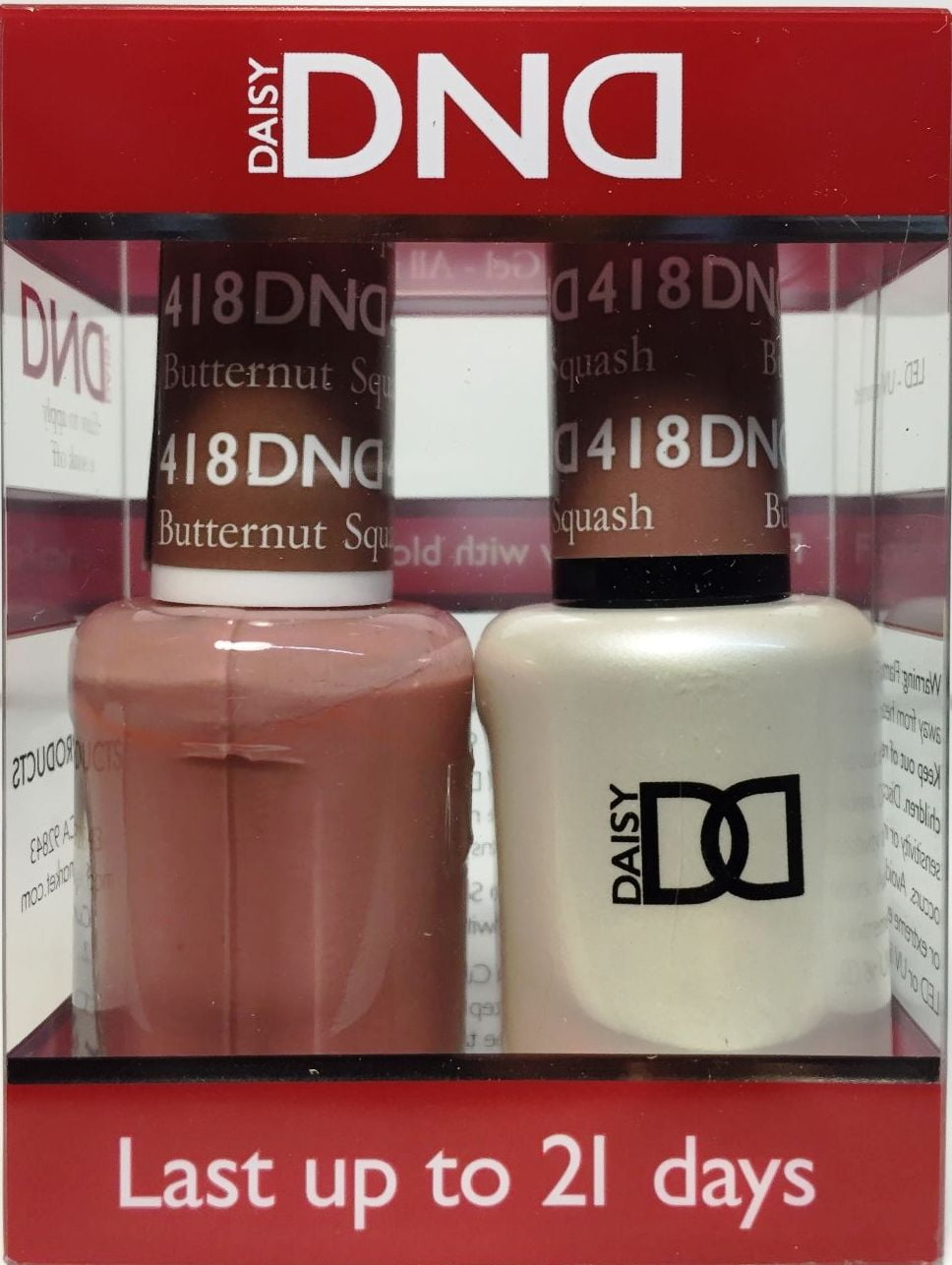 DND Nail Polish Gel & Matching Lacquer Set (418 Butternut Squash)