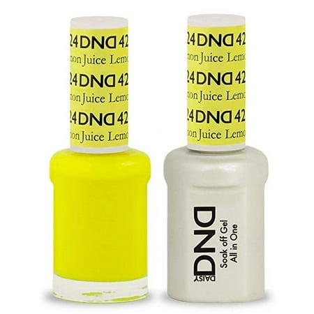 DND Nail Polish Gel & Matching Lacquer Set (424 - Lemon Juice)
