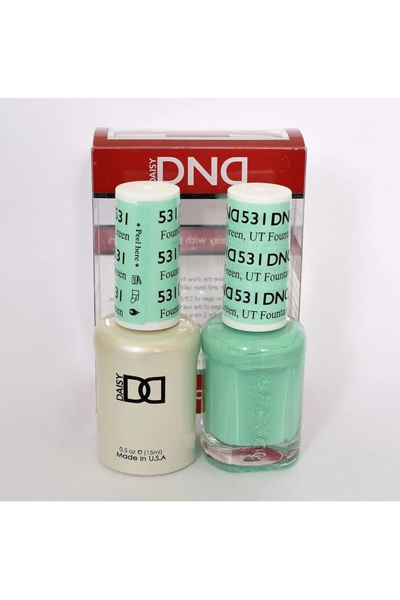 DND Nail Polish Gel & Matching Lacquer Set - 531 Fountain Green