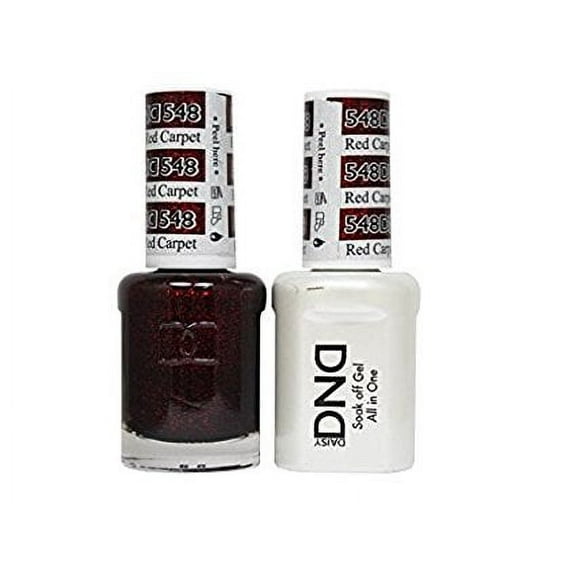 DND Nail Polish Gel & Matching Lacquer Set (548 - RED CARPET)