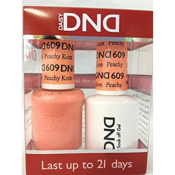 DND Nail Polish Gel & Matching Lacquer Set (609 - Keen Peachy)