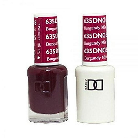 DND Nail Polish Gel & Matching Lacquer Set (635 - Burgundy Mist)