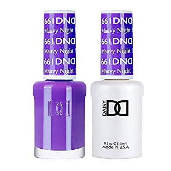 DND Nail Polish Gel & Matching Lacquer Set - 661 MAUVY NIGHT