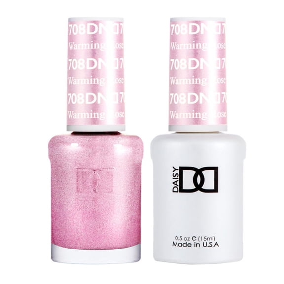 DND Nail Polish Gel & Matching Lacquer Set - 708 WARMING ROSE