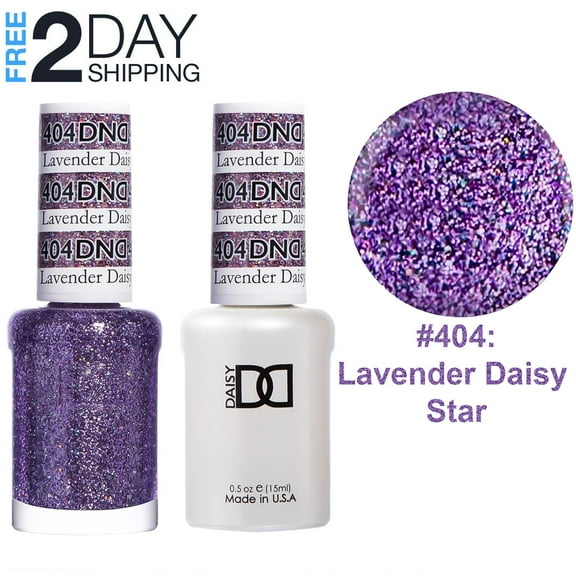 DND Nail Polish Gel & Matching Lacquer Set Duo - 404 Lavender Daisy Star