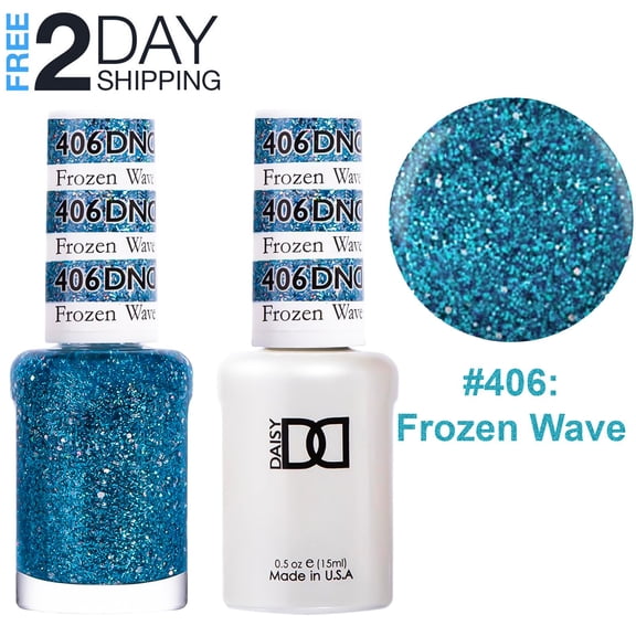 DND Nail Polish Gel & Matching Lacquer Set Duo - 406 Frozen Wave