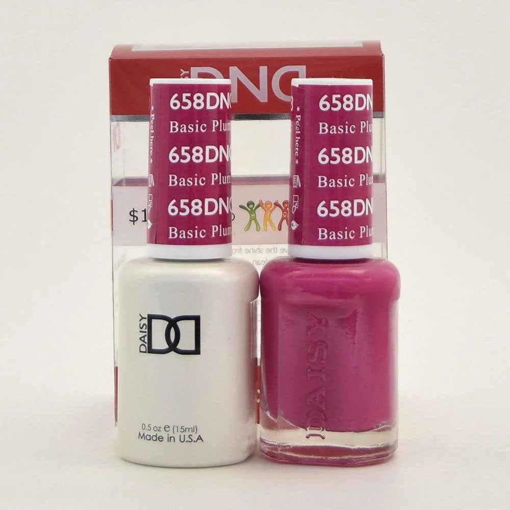 Dnd Nail Polish Gel And Matching Lacquer Set Duo 658 Basic Plum