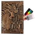 thumbnail image 1 of DND Notebook / Journal, with 3D Bronze Dragon Embossed Faux Leather Cover Ideal for Dungeons & Dragons / D&D. Great RPG Accessories Nerdy Fantasy Gift for DM's & Players, Men or Women. Red Copper, 1 of 5