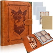 DND Spell Card Holder Leather Spellbook for Dungeons & Dragons notebook with 30 Sleeves for Spell Cards Writable Pages and Magnetic Closure A Must-Have for RPG & Board Games for Every Adventurer