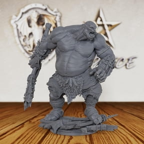 DND & Tabletop RPG Unpainted 32mm Ogre Miniature - Customizable Fantasy Figure for Warhammer, TRPG Campaigns & Role-Playing - Hand-Paint Ready Mini Figurine-AS05