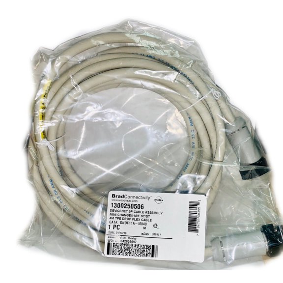 DNDF11A-M040 MC 5P M/MFE 4M ST/ST DROP FLEX CABLE, 1300250506, RoHS, DC 2016
