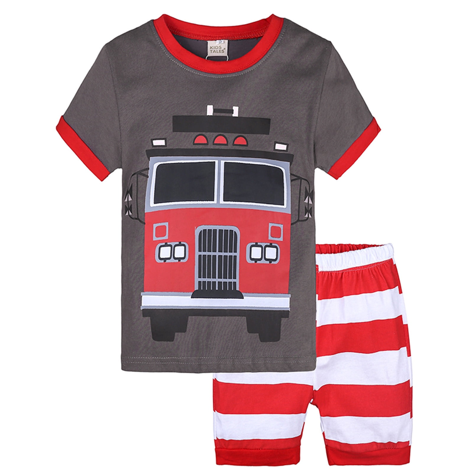 Baby Boy Cartoon Pattern Short Sleeve Cute Comfy Tee