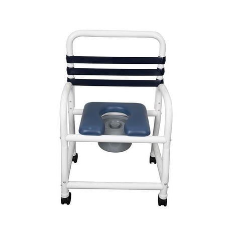 DNE-118-3TWL Deluxe New Era Infection Control Shower Commode Chair - 3 in. Twin All Locking Casters - 25 x 10 x 21 in.