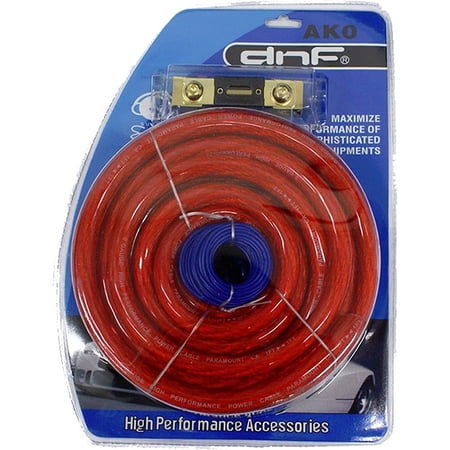 DNF 0 Gauge Red Complete Audio Kit Complete Amplifier Amp Installation Kit 6000W