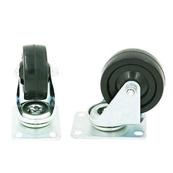 DNF 1 Piece 3" Swivel Caster Wheels Rubber Plate & Bearing Heavy Duty (360 Degree Movement)
