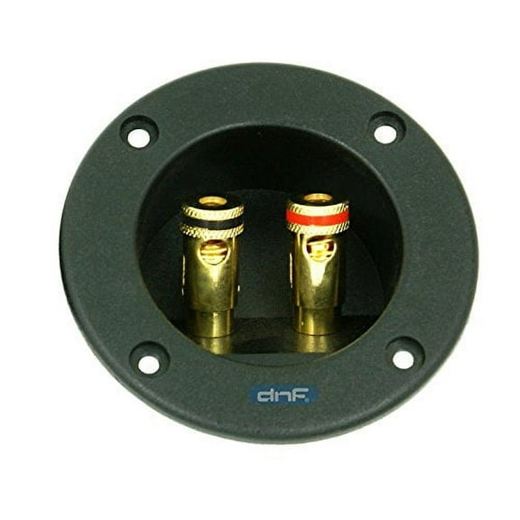 DNF (1 Piece) Black Round Ring Spring Cup Connector Speaker Box Terminal/ Subwoofer Enclosure